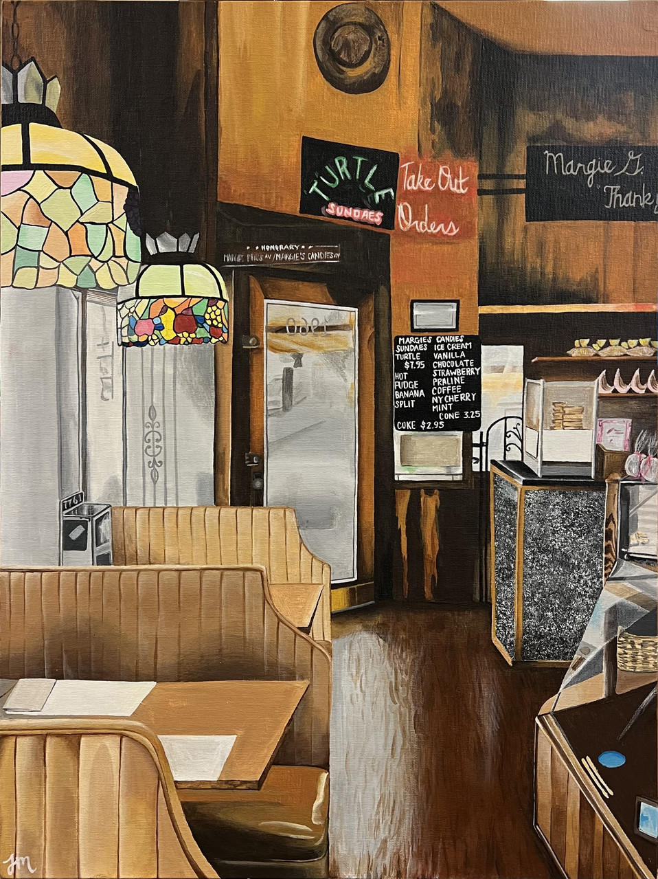 painting of a diner