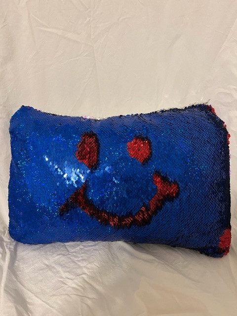 Sequin pillow.