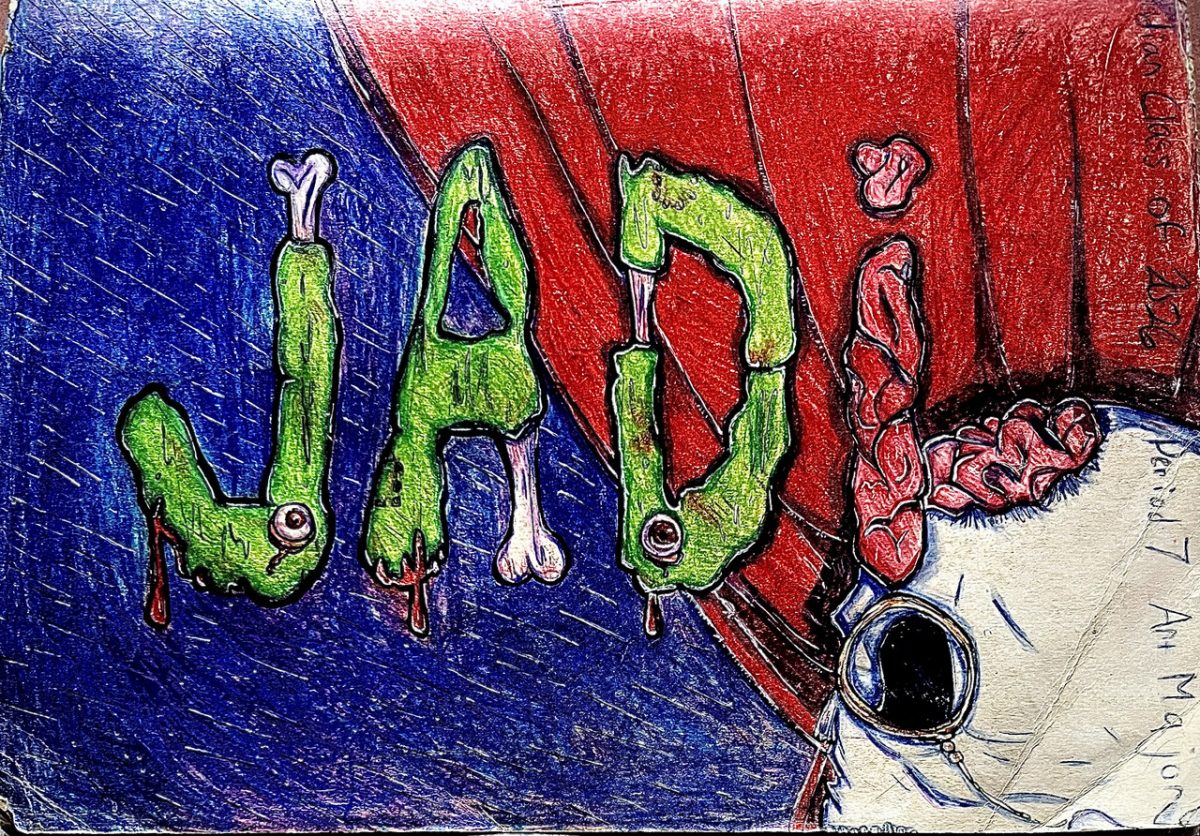 Red and blue painting