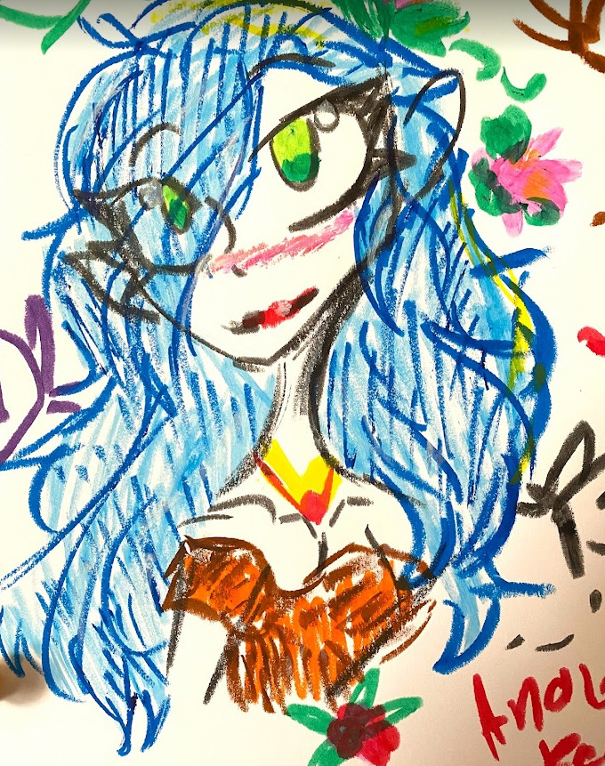 Colored portrait of a person.