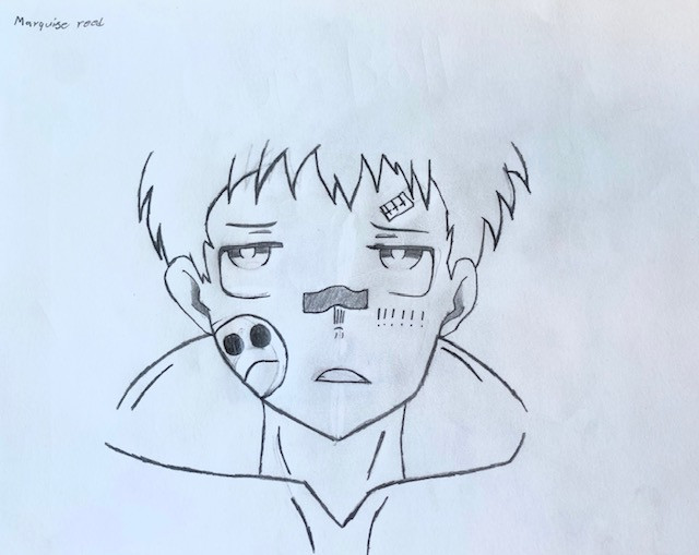 Manga inspired character drawing.