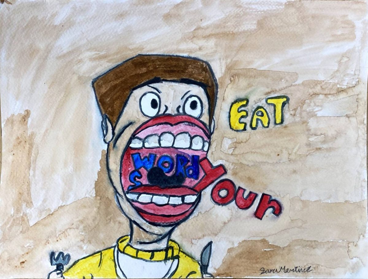 Watercolor piece of original character Tony.