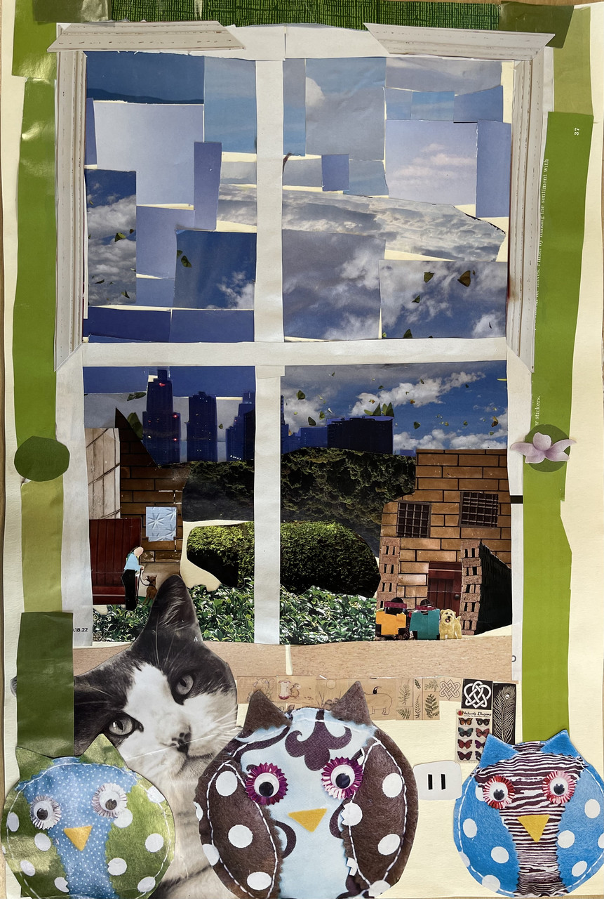 Collage of a window view