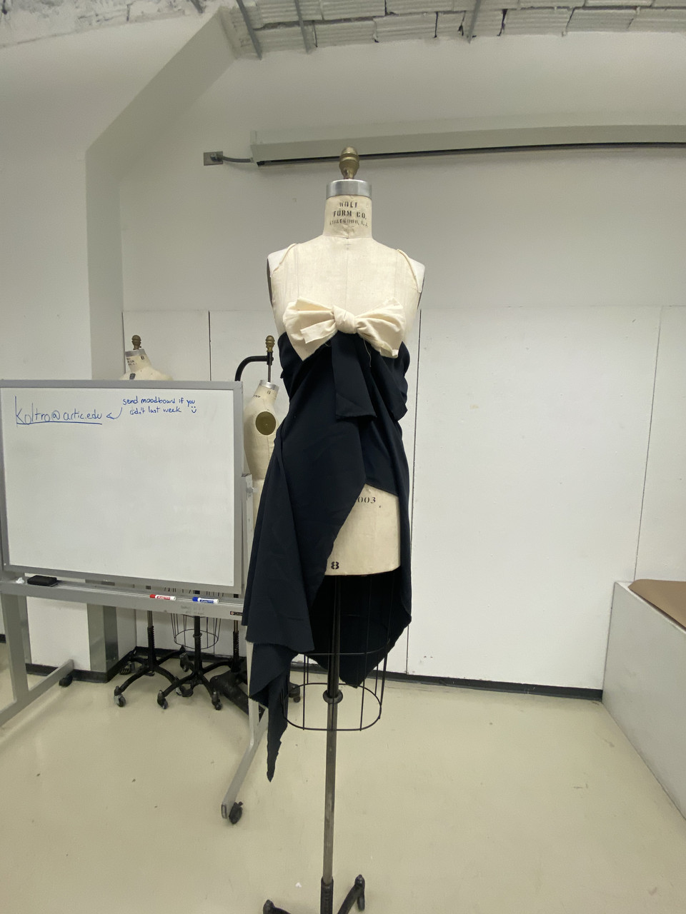 Black dress on a dress figure.