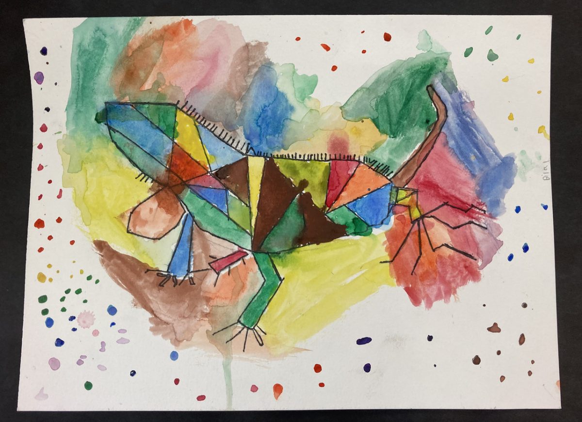 painting of chameleon