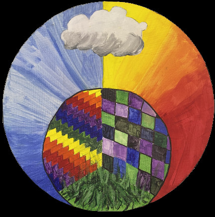 A painting of colors.