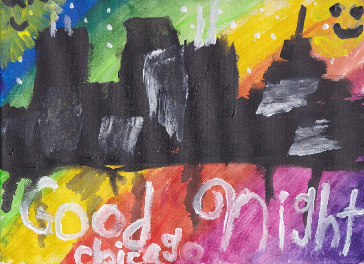 Rainbow skyline.