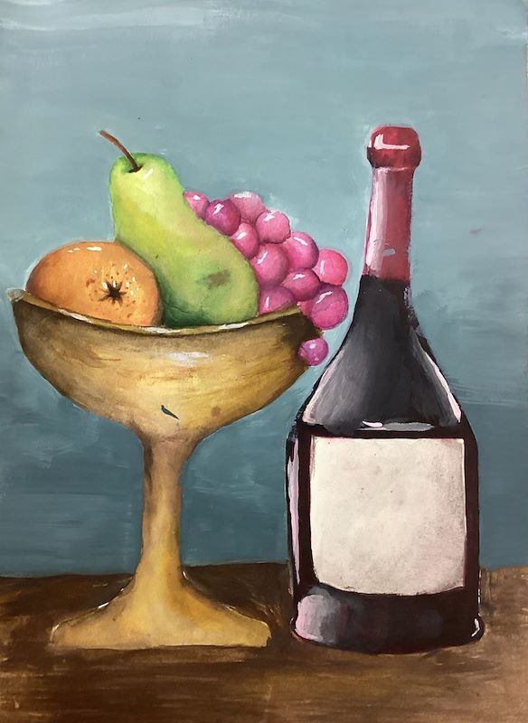 wine and fruit
