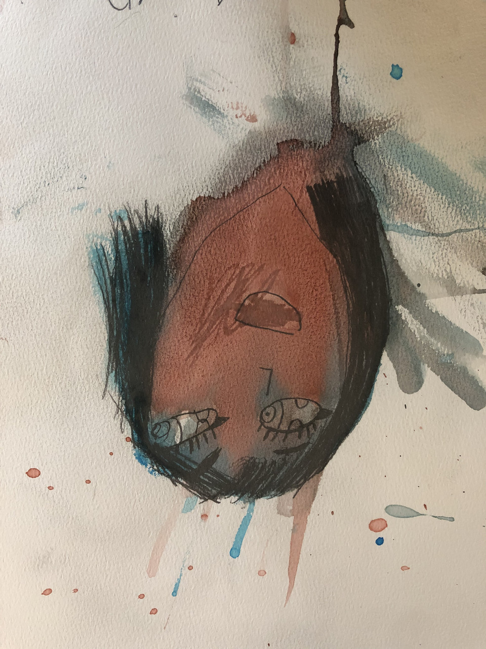 Watercolor painting of a girl.