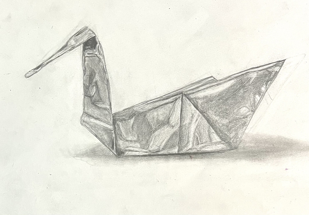 An origami swan.