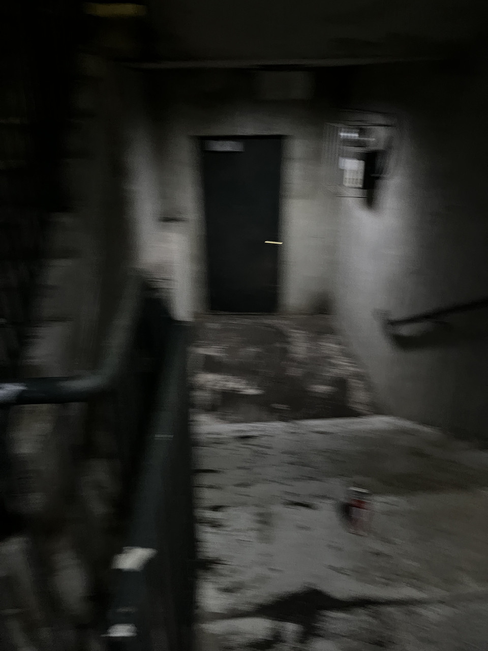 A blurry image of a hallway.