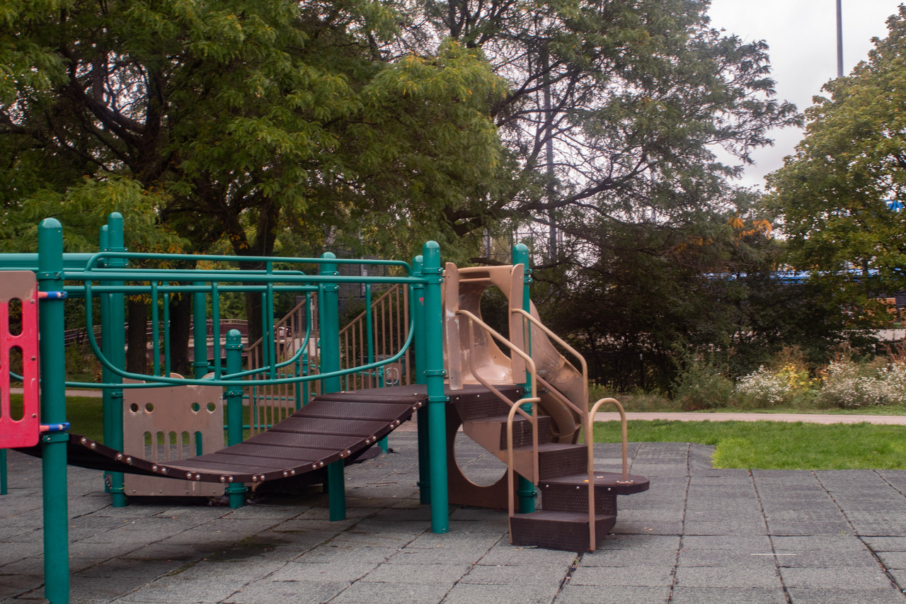 photograph of an empty playground