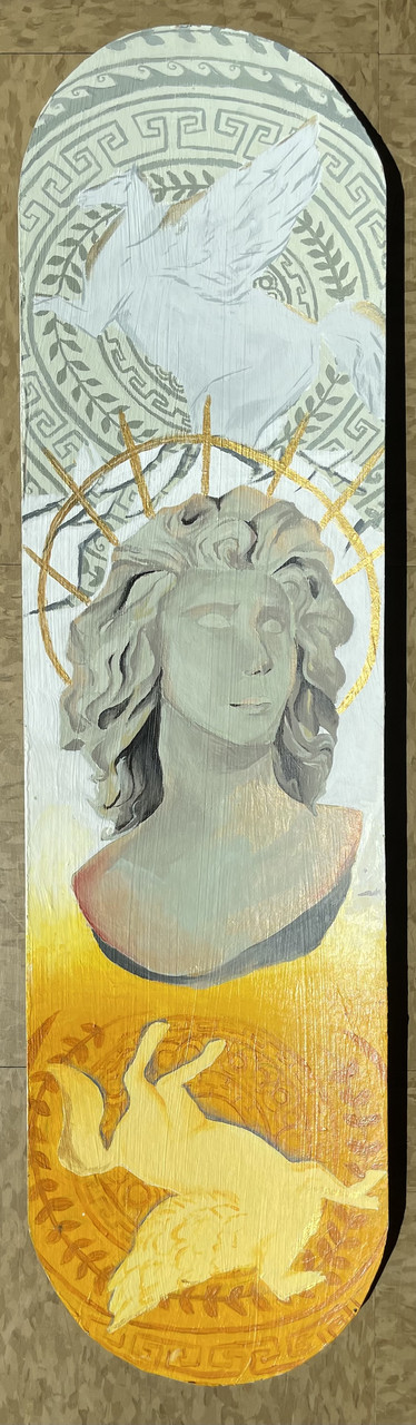 Skateboard with Greek Mythology elements