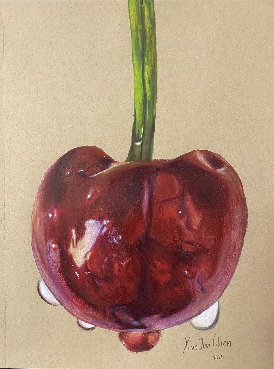 Close up of a moist cherry