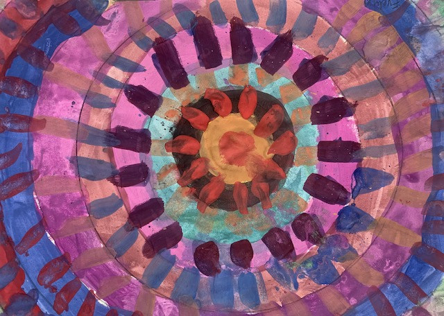Pink eclipse