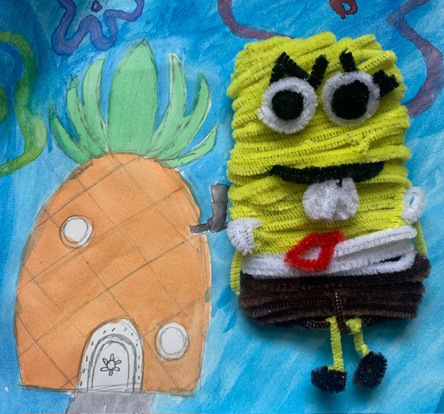 SpongeBob with pineapple