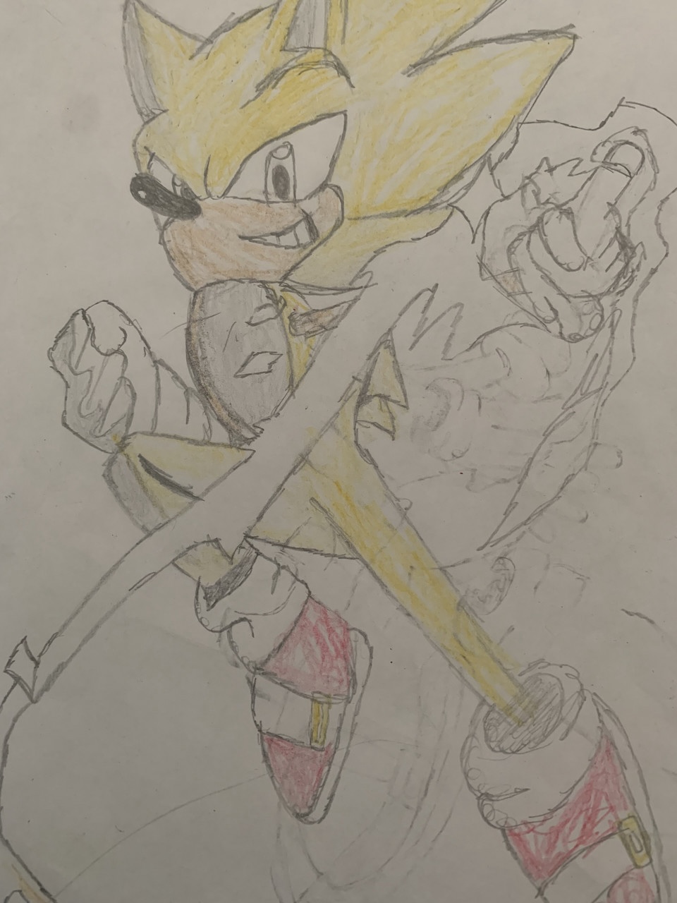 drawing sonic hedgehog