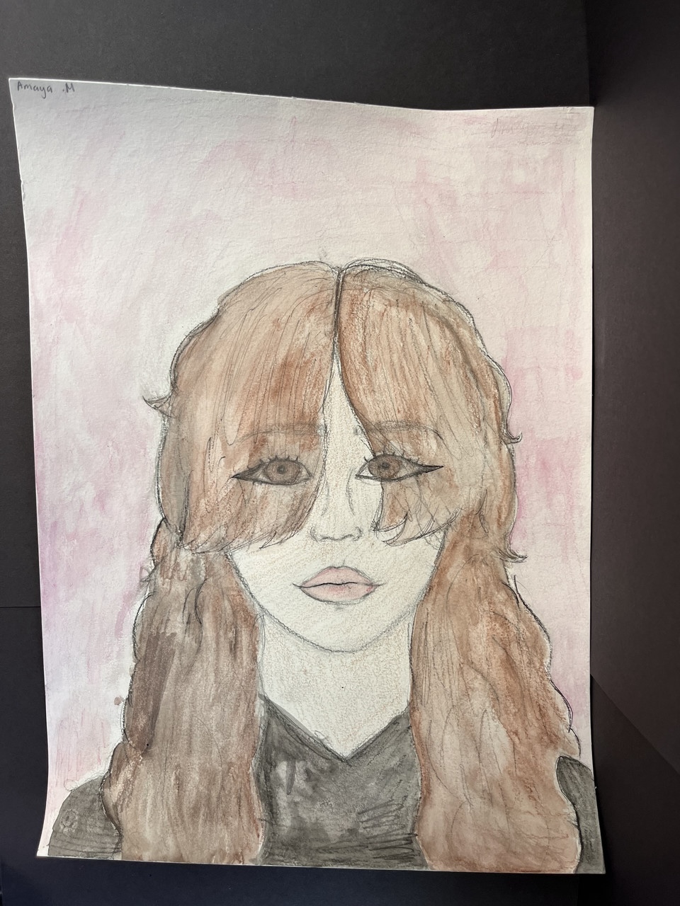 watercolor, self-portrait