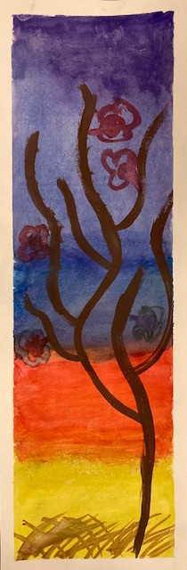 sunset with tree