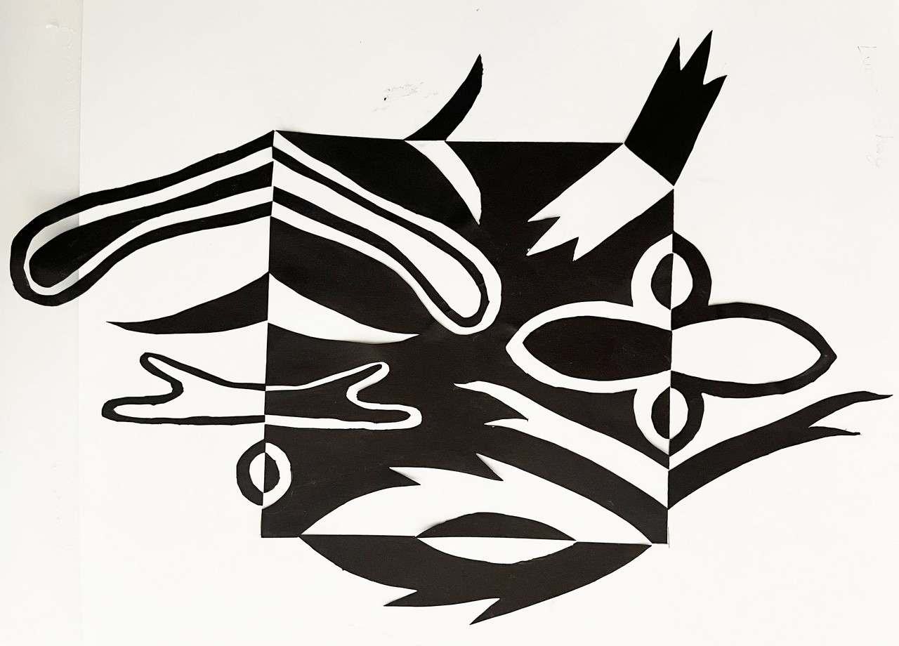 paper and glue black and white design chicago