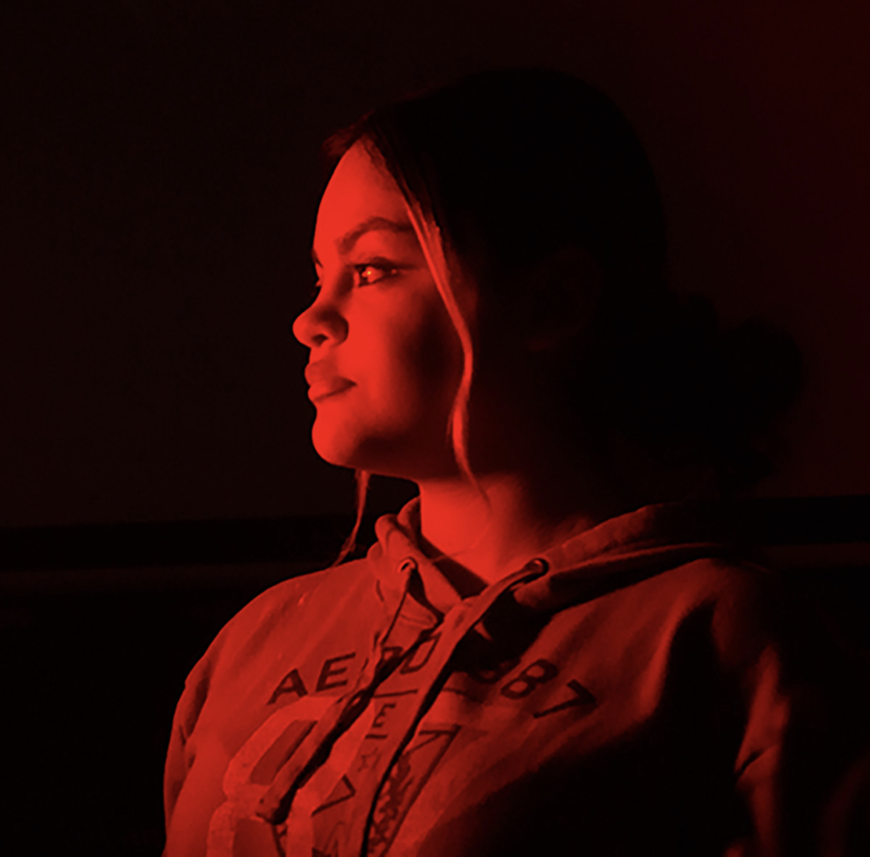 Portrait in red light